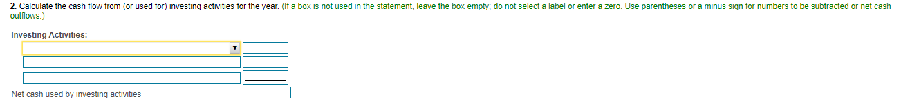 1, 2, 3 a)cash from insurance b)cash from sale of investment c)cash