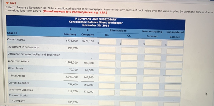 of a parent company and its subsidiary company on November 30, 2014,