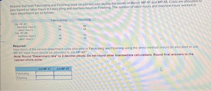 production departments, Fabricating and Finishing, and two service departments, Repalr and Quality