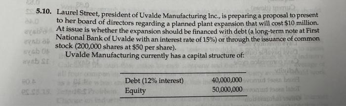  i just need part b done and explained 10. Laurel Street,