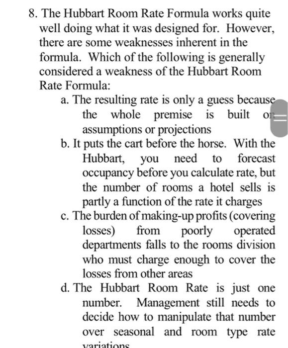 thought: 6. The Building Cost Room Rate Formula rule- of-thumb suggests that