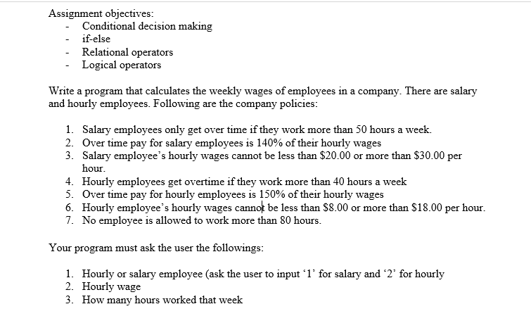 Please write the code in C and please write proper comments so