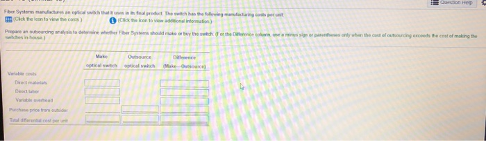  E Question Help Fiber System mandatures an optical switch that uses