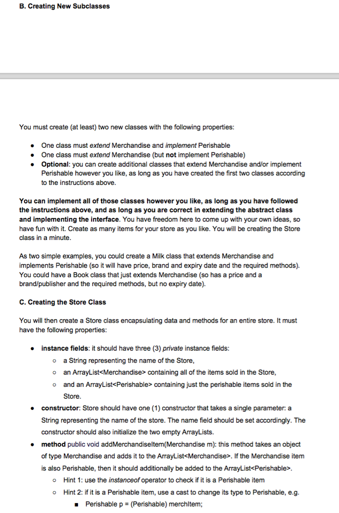 * A class representing an item to be sold in a store.