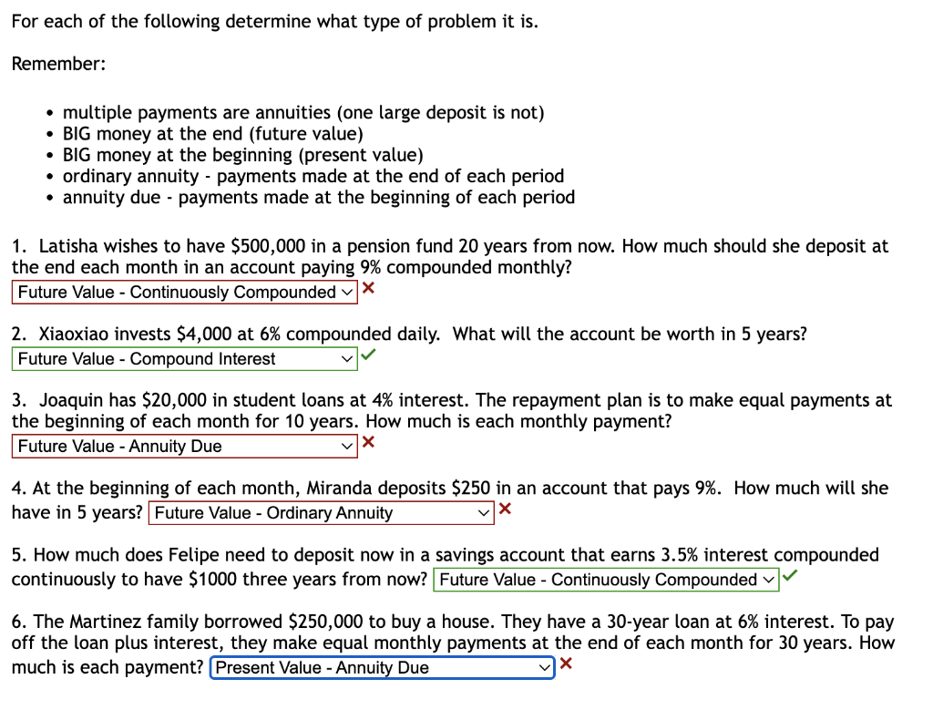 Compound Interest Future Value - Continuously Compounded Future Value - Ordinary Annuity