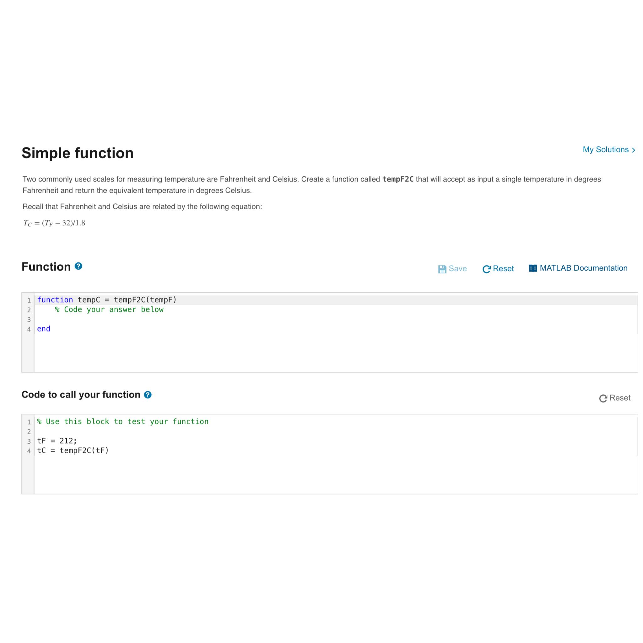  Simple function My Solutions > Two commonly used scales for measuring