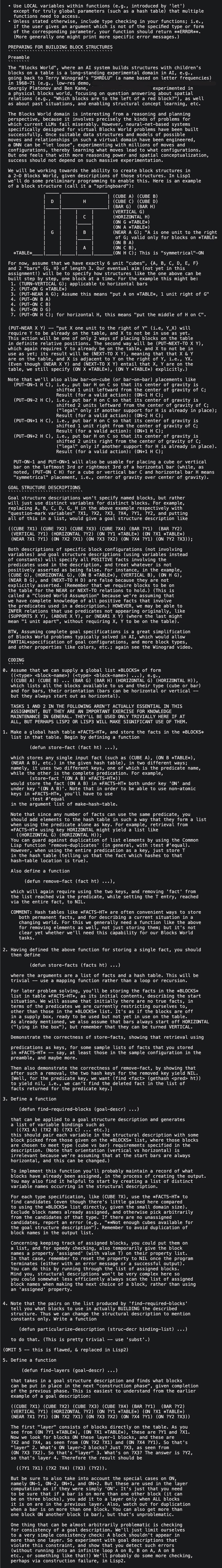 Please provide the solution for this assignment in Lisp code. Do NOT