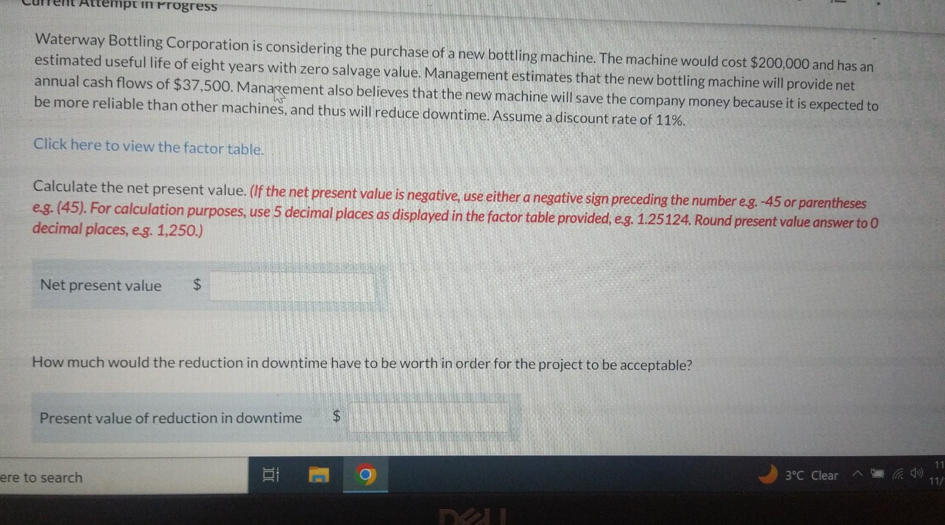please solve this i shared my factor table too Waterway Bottling