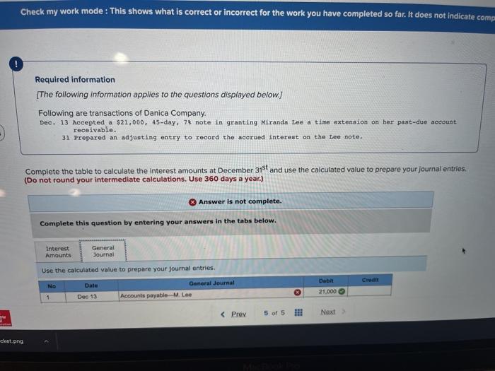  Check my work mode : This shows what is correct or