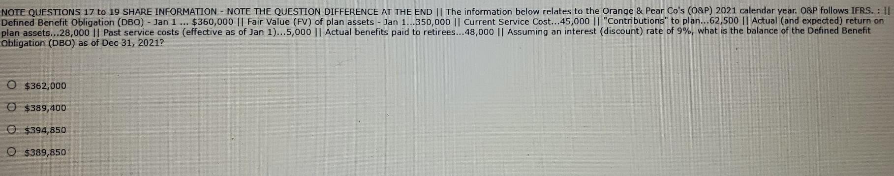  NOTE QUESTIONS 17 to 19 SHARE INFORMATION - NOTE THE QUESTION