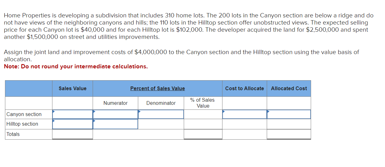  Home Properties is developing a subdivision that includes 310 home lots.