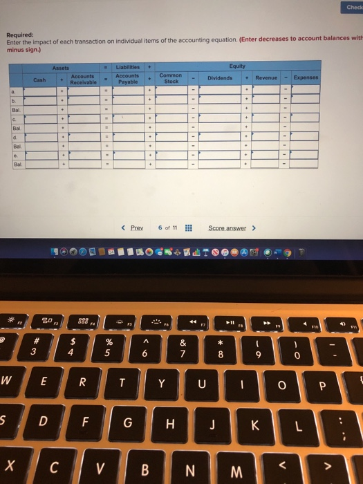 1-10 Identifying effects of transactions using accounting equation-Revenues and Expenses LO P1