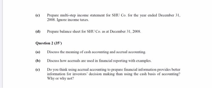 Co. is a retail shop selling cameras. It commenced its operations in