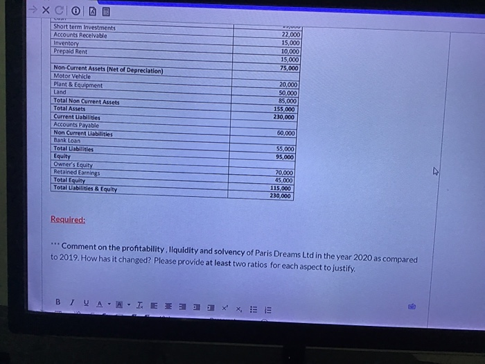 two financial years (Year 2019 & Year 2020). ***Sales for the year