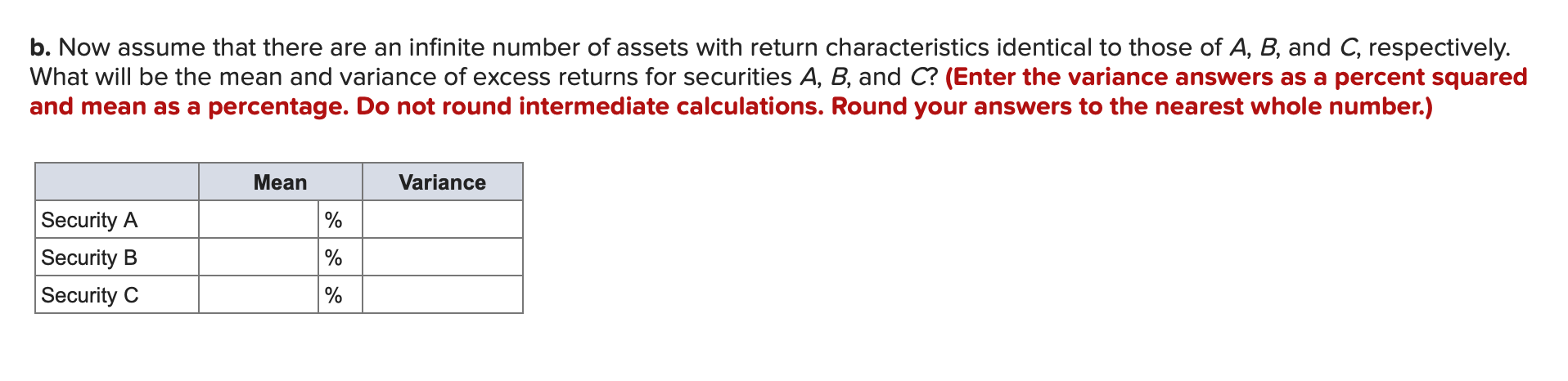 = ai + BiRM + ei = where Ri is the excess