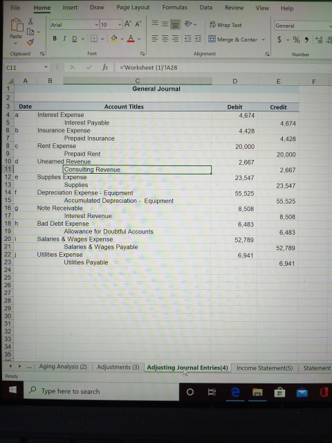 wrong step somewhere else... Thank you in advance! Account Title Balance Sheet