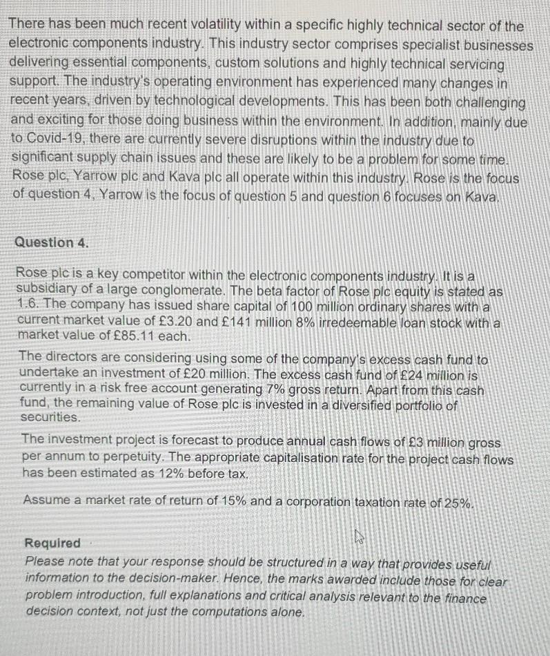There has been much recent volatility within a specific highly technical