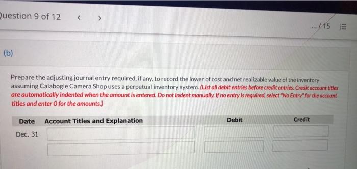 of 12 - 15 E Current Attempt in Progress Calabogie Camera Shop