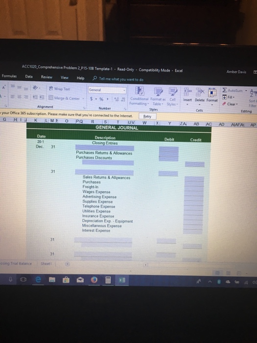 Darby Kite Store as of December 31, 20X1. Perform the Adjustments at