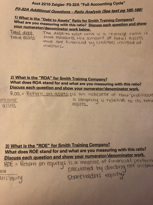  I just need the work shown please P3-32A Additional Questions -