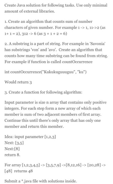 I will surely give a thumps up Create Java solution for following