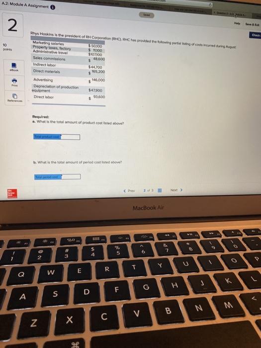  A2: Module A Assignment 2 De 10 points $3.500 Rhys Hoskin