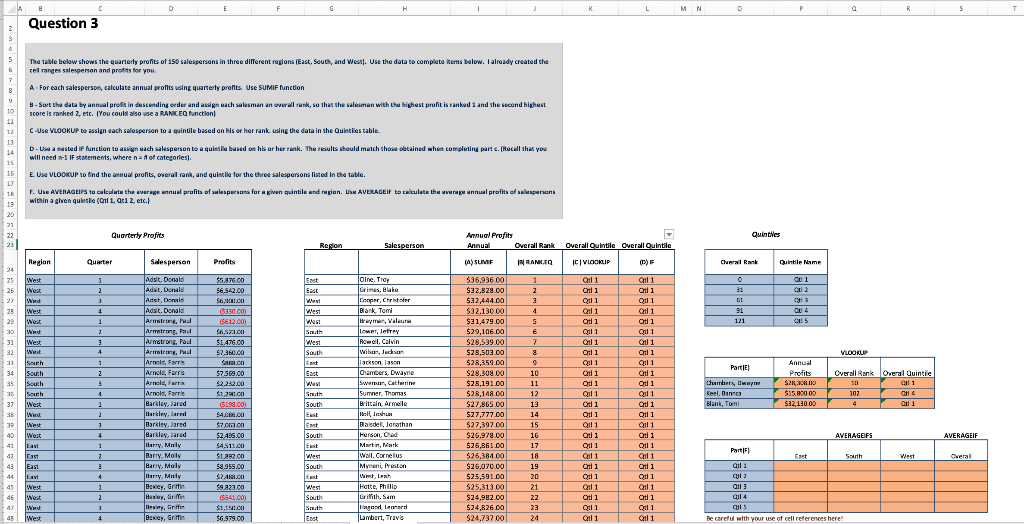 ONLY NEED HELP WITH PART F ONLY (PLEASE SHOW WORK USING FORMULAS