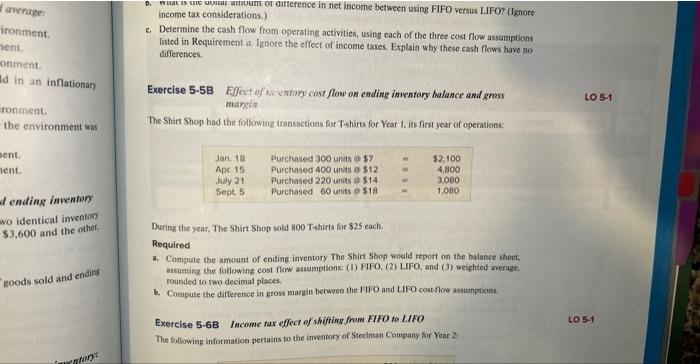 flow on ending inientery kelance and cnw: mamgin The Shirt Shop had