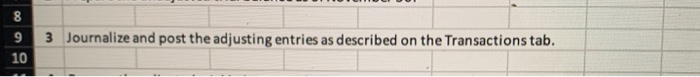  9 3 Journalize and post the adjusting entries as described on
