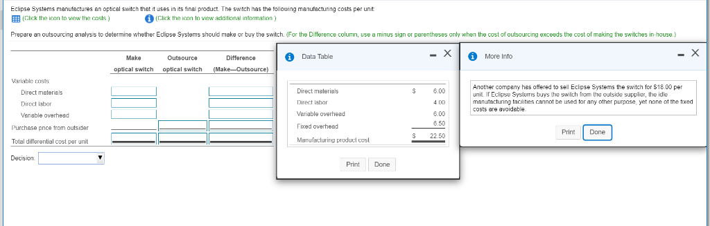 Eclipse Systems manufactures an optical switch that it uses in its