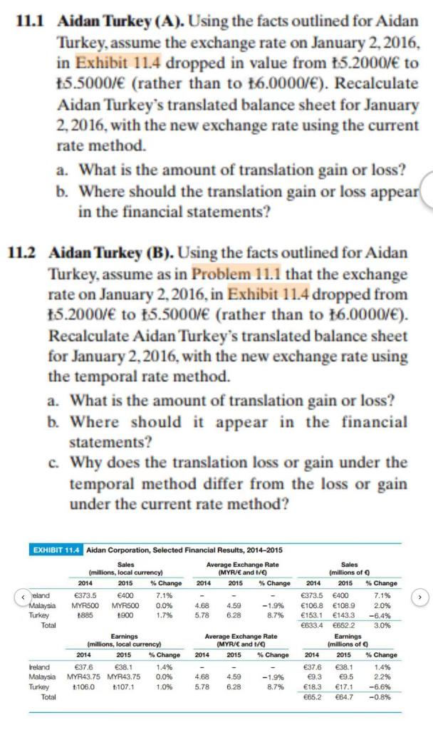 11.1 Aidan Turkey (A). Using the facts outlined for Aidan Turkey,