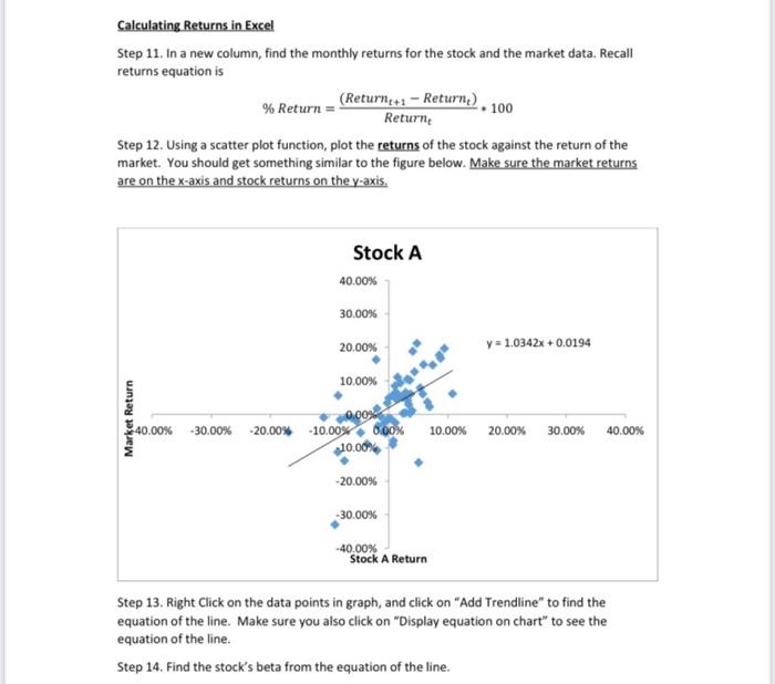 firm's beta. You will compile historical data for a single stock as