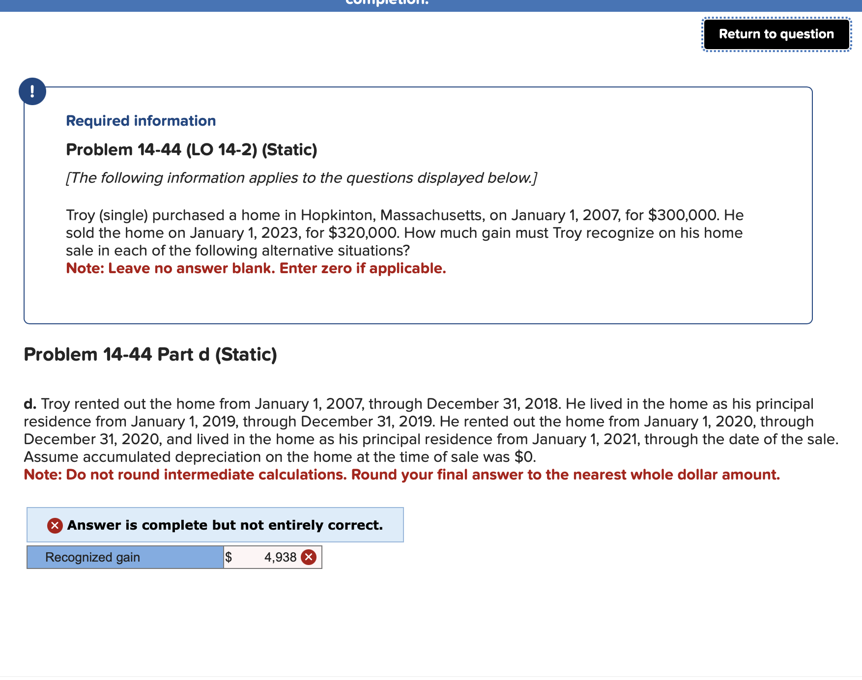  Required information Problem 14-44(LO 14-2)(Static) [The following information applies to the