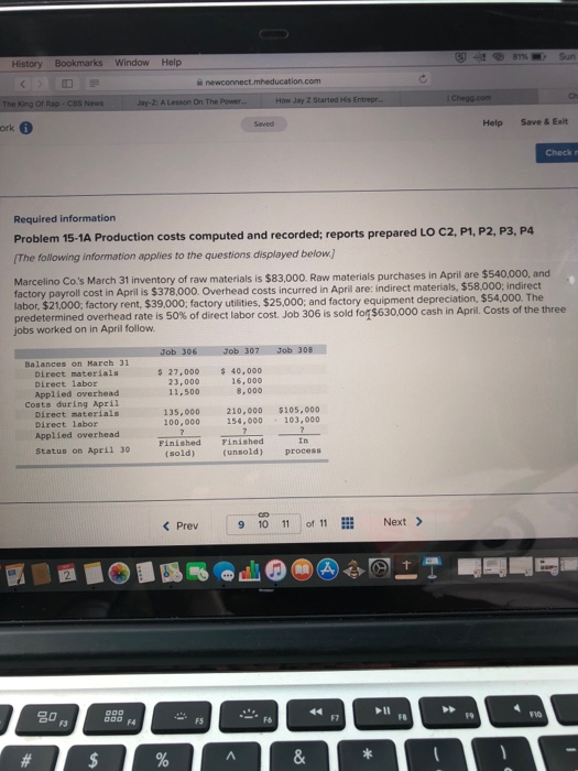  History Bookmarks Window Help Help Save & Exit Required information Problem