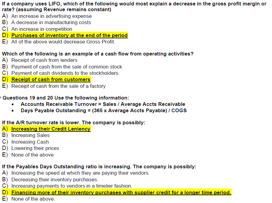 For each Multiple Choice question, prepare a 2-3 sentence description, that explains