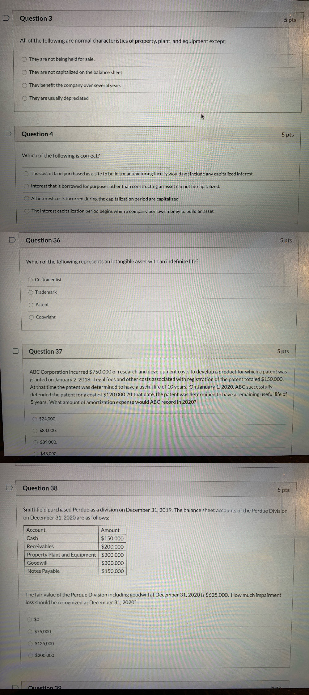 Please solve Question 3,4,37,38 Q