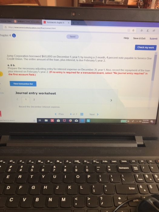  hapter 4 Help Seve & ExitSubmit Check my work Jump Corporation