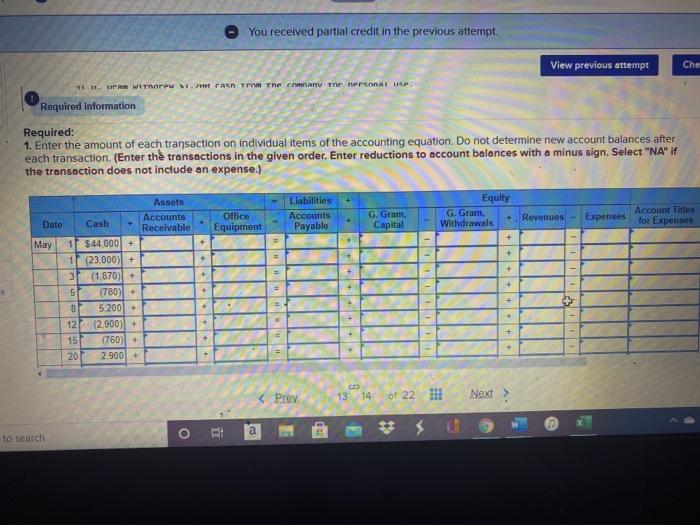 the chart You received partial credit in the previous attempt View previous