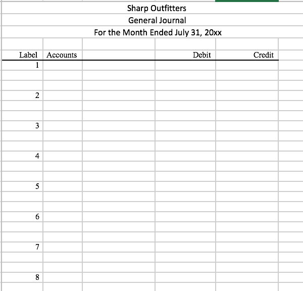 a formatted worksheet is already provided there. Begin by entering the unadjusted
