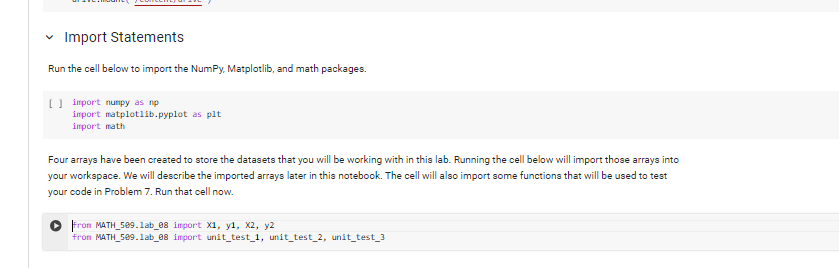 Import Statements Run the cell below to import the NumPy, Matplotlib,