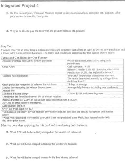 current plan, when an Maurice expect to have his Sun Money candidat