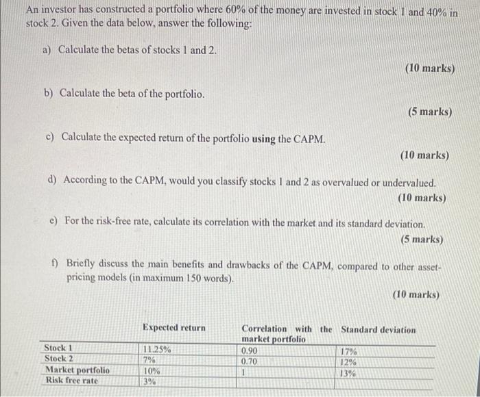 I need answers for a, b, c, d, e .... please use