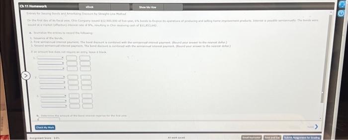  Entries for Issuing Bonds and Amortizing Discount by Straight-Line Method On
