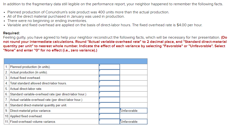 from Missing Data (LO 11-1, 11-3, 11-5) Your next-door neighbor recently began