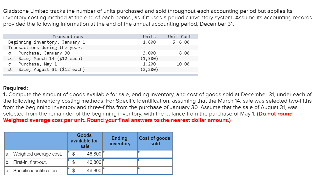 gross profit? Weighted average cost O First-in, first-out Specific identification 2-b. Of