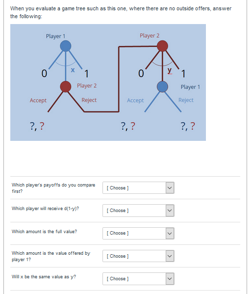  Options ar given: When you evaluate a game tree such as