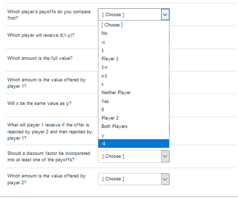 1 Player 2 0 x 1 0 1 Player 2 Player 1