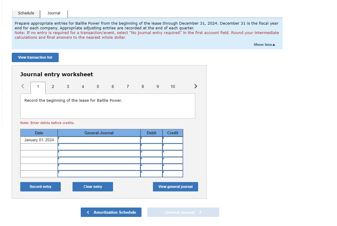 journal entry required" in the first account field. Round your intermediate calculations