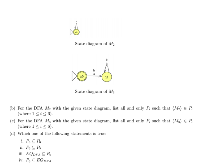 {(M) I M is a DFA over {a,b) and L(M)0) Po (M)