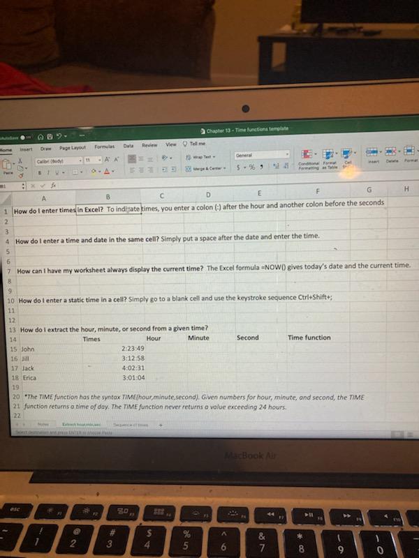  Chapter 13 - Time function template For Data Page Layout View